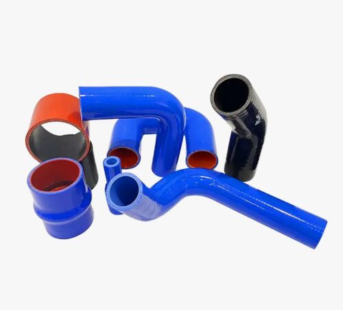 Патрубок силиконовый угловой с переходом Ф 60х70 мм L 150х150 мм, 90 град. УРТ