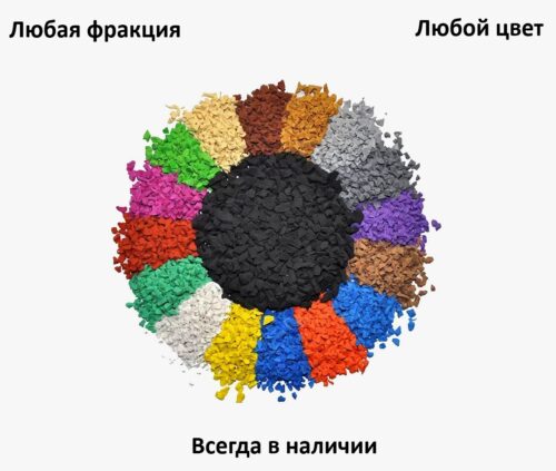 Крошка резиновая Черная 25 кг 4-8 мм